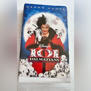 101 Dalmations VHS, Glenn Close DISNEY MOVIE VCR TAPE